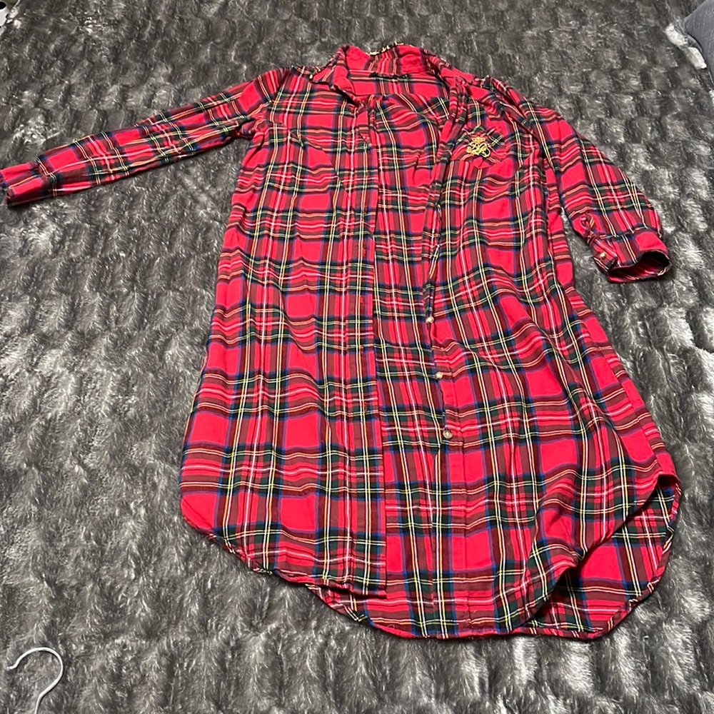 LAUREN Ralph Lauren Long Sleeve Rounded Collar Ballet Sleepshirt